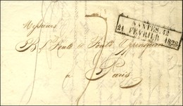 Cachet D'essai Encadré De Février 28 : NANTES 42 / 21 FEVRIER 1828 (Cote : 950). - TB / SUP. - R. - 1801-1848: Precursores XIX