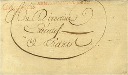 ARM. SAMBRE ET MEUSE Rouge + Griffe De Fabrication Locale Chargée Rouge Sur LAS Jourdan Pour Le Directoire Exécutif à Pa - Army Postmarks (before 1900)