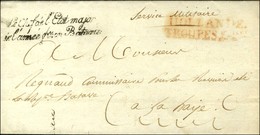 HOLLANDE / TROUPES Faises Rouge + Griffe Le Chef à L'Etat Major / De L'Armée Fce En Batavie Sur Lettre En Franchise Adre - Armeestempel (vor 1900)