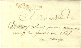 Don D HOLLANDE / TROUPES Foises Rouge Sur Lettre Avec Texte Non Daté. - SUP. - R. - Sellos De La Armada (antes De 1900)