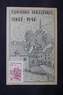 FRANCE - Vignette De L 'Exposition Philatélique De Segré Sur Carte Postale En 1946 - L 31223 - Philatelic Fairs