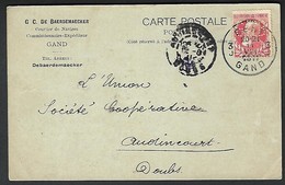 1911 Gent Gand Perfin Perfo " G.D.B. " G C De Baerdenmaecker - 1909-34