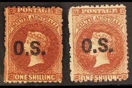 SOUTH AUSTRALIA OFFICIAL 1876-85 1s, Both Shades, SG O27/28, Fine Mint. (2) For More Images, Please Visit Http://www.san - Altri & Non Classificati