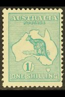 1915 1s Blue-green Kangaroo, SG 28, Mint. For More Images, Please Visit Http://www.sandafayre.com/itemdetails.aspx?s=628 - Other & Unclassified