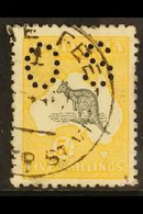 OFFICIAL 1915 5s Grey & Yellow Roo Punctured 'OS', SG O37, Fine Cds Used, Good Centring, Small Mark At Lower Right Corne - Andere & Zonder Classificatie