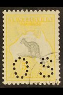 OFFICIAL 1915-28 5s Grey & Yellow Roo Punctured 'OS', SG O50, Superb Cds Used Cancelled To Order, Good Centring, Very Fr - Autres & Non Classés