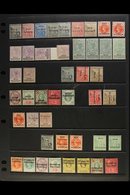 1885-1966 MINT COLLECTION Presented On Stock Pages, We Note 1885-7 Wmk Crown CA ½d & 3d, 4d Wmk Crown CC, Wmk Anchor ½d, - Andere & Zonder Classificatie