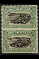 CONGO 1915 5c Black And Green (COB 64), Vertical Pair, IMPERF BETWEEN, Fine Mint, UNLISTED VARIETY. For More Images, Ple - Other & Unclassified