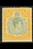 1938-53 12s6d Grey And Pale Orange, Perf 14 On Chalky Paper, SG 120b, Never Hinged Mint. For More Images, Please Visit H - Bermudas