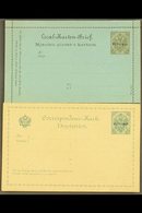 POSTAL STATIONERY 1900 5h+5h Postal Card (H&G 9) Plus 1900 6h Letter Card (H&G 5), These Both Unused And With "ULTRAMAR" - Bosnia And Herzegovina