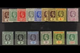 1912-20 Complete King George V Definitive Set, SG 40/52b, Including Two Different 3d Backs And Both 1s Backs, Very Fine  - Cayman (Isole)