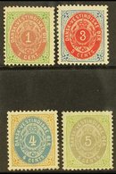 1896-1902 Perf 12½ 1c, 3c, 4c And 5c, SG 31/34, Very Fine Mint. (4) For More Images, Please Visit Http://www.sandafayre. - Danish West Indies