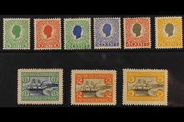 1905 Complete "King Christian And Training Ship" Definitive Set, Facit 32/40 Or SG 51/59, Fine Mint. (9 Stamps) For More - Danish West Indies