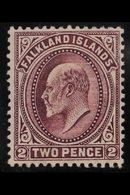 1904-12 2d Reddish Purple, SG 45b, Very Fine Mint With Brandon Certificate. For More Images, Please Visit Http://www.san - Falkland