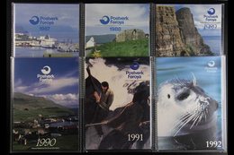 1987-1999 YEAR - PACKS. A Complete Run Of Year Packs, Complete With Their Post Office Fresh, Never Hinged Mint Contents. - Isole Faroer