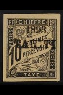 TAHITI POSTAGE DUE. 1893 10c Black, Horizontal Overprint, Yvert 19, SG D24, Very Fine Mint. Expertized By Calves. For Mo - Sonstige & Ohne Zuordnung