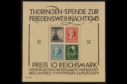 RUSSIAN ZONE THURINGIA 1945 Christmas Social Welfare Type IV Miniature Sheet (Michel Block 2t, SG MSRF10), Never Hinged  - Sonstige & Ohne Zuordnung