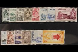 1953 Pictorial Set, SG 145/158, Fine Never Hinged Mint. (14 Stamps) For More Images, Please Visit Http://www.sandafayre. - Gibraltar