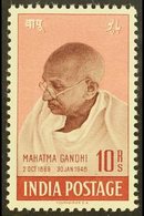 1948 10r Purple-brown & Lake Mahatma Gandhi - Independence, SG 308, Superb Mint With Only Minimal Traces Of Hinge, Very  - Otros & Sin Clasificación