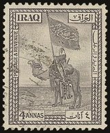 1923 4a Violet With WATERMARK CROWN TO LEFT OF CA Variety, SG 46w, Fine Used, Few Short Perfs Right. For More Images, Pl - Irak