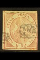 NAPLES 1858 50gr Brownish Red, Sass 14, Fine Used With Just Clear To Ample Margins All Round, Clear Impression And Light - Non Classés