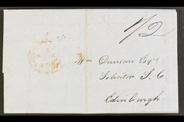 1849 SPANISH TOWN - WILLIAM WEMYSS ANDERSON LETTER (March) Entire Letter To Scotland, Legal Content Regarding Church Bui - Jamaïque (...-1961)