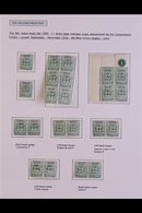 1916-1917 WAR TAX OVERPRINTS. INTERESTING MINT/NHM & USED SPECIALIST'S ACCUMULATION On Various Pages With Many Multiples - Jamaica (...-1961)