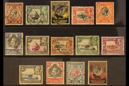 1935-37 Pictorials Complete Set, SG 110/123, Used, 10s With Small Pink Spots And £1 With Small Faults, Cat £550. (14 Sta - Vide