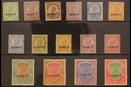 1923-24 KGV (wmk Single Star) Complete Set, SG 1/15, Very Fine Lightly Hinged Mint. (15 Stamps) For More Images, Please  - Koeweit