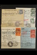 1920's-1930's MONEY ORDERS. An Interesting Collection Of Printed Money Orders Mainly Bearing Mainly Coat Of Arms Issues  - Letland