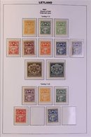 1921-1938 SEMI- SPECIALIZED MINT / NHM COLLECTION. A Well Annotated Collection Of Mint (incl Never Hinged) Stamps, Many  - Letland
