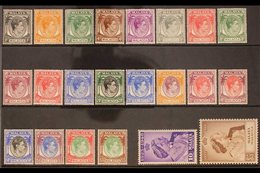 MALACCA 1947-1954 COMPLETE FINE MINT Run On Stock Cards, SG 1/38, Fine Mint, Very Fresh. (43 Stamps) For More Images, Pl - Other & Unclassified