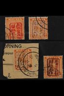 GENERAL ISSUES NEGRI SEMBILAN 1942 2c Orange All Four Colours Of The Framed Overprint (in Red, Violet, Black And Brown), - Other & Unclassified