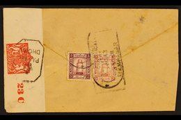 1943-5 CENSORED COVERS 3 Attractive Censored Covers Franked Minaret 3c Red Brown And 5c Purple With Censor Tape And Mark - Malediven (...-1965)