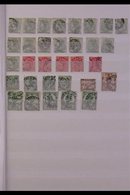 1880's-1940's USED ASSEMBLY WITH POSTMARKS INTEREST. Used Stamps Arranged By Town Cancels in A Stockbook, Includes Cospi - Malta (...-1964)