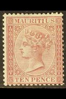 1863 10d Maroon, Wmk CC, SG 67, Very Fine Mint. Lovely Bright Stamp. For More Images, Please Visit Http://www.sandafayre - Maurice (...-1967)