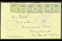 ENGLISH 1925 (Dec) An Attractive Commercial Envelope Registered To New South Wales, Bearing 1925 1d And Pair Of 2d Tied  - Sonstige & Ohne Zuordnung