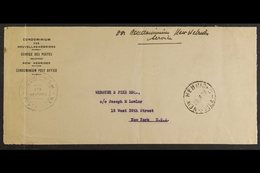 ENGLISH 1932 (June) Printed "CONDOMINIUM DES NOUVELLES-HEBRIDES/SERVICE DES POSTES" Bilingual Envelope, Endorsed At Top  - Other & Unclassified
