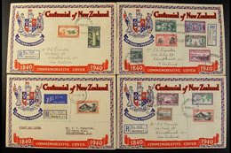 1940 CENTENNIAL ISSUE - ILLUSTRATED FIRST DAY COVERS, Incl. Complete Set On Four Registered, Brightly Coloured Covers Wi - Andere & Zonder Classificatie