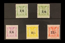 POSTAL FISCAL 1940-53 Surcharged Set To 22/- On 22s, SG F212/216, Very Fine Mint (5 Stamps) For More Images, Please Visi - Altri & Non Classificati