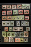 1909-1941 USED COLLECTION An ALL DIFFERENT Mainly Cds Used Collection With Many Shade & Perforation Variants, Presented  - Noord Borneo (...-1963)