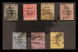 1896 Overprints On Cape Of Good Hope Set, SG 58/64, Cds Used, The 1s A Little Smudged. (7 Stamps) For More Images, Pleas - Sonstige & Ohne Zuordnung