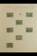1910-13 DOUBLE HEADS - OLD TIME COLLECTION ON LEAVES With Perf. 14 Shades Of ½d (2), 1d (2), 2½d (2), 3d. 4d, 5d, 10d Fi - Autres & Non Classés