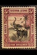 1933 5s Black & Purple Wilberforce - Elephant, SG 178, Very Fine Mint, Fresh. For More Images, Please Visit Http://www.s - Sierra Leona (...-1960)