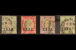 TRANSVAAL RAILWAY OFFICIAL STAMPS 1905 ½d, 1d, 2d, And 3d With "C.S.A.R." Overprints, SG RO3/RO6, Fine Used. (4 Stamps)  - Ohne Zuordnung