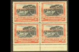 1927-30 3d Black & Red, Perf.14x13½, IMPRINT BLOCK OF 4, SG 35a, Hinged On Top Pair, Lower Stamps Never Hinged Mint. For - Non Classés