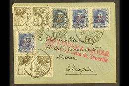 1939 SCARCE CIVIL WAR DESTINATION 1939 Cover Franked 3p 70, Sent From Tenerife To HBM Consulate, Harar, Ethiopia, With A - Autres & Non Classés