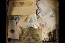 1860s-1980's SHOE BOX HOARD. A Small Box Stuffed With An Unchecked Mass, Loose Or In Envelopes, Looks To Be Mainly Used, - Altri & Non Classificati