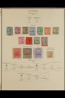 1895-1936 MINT & USED COLLECTION MANY COMPLETE SETS THROUGHOUT - Begins With 1895-6 India Ovpts Set Mostly Mint (1r Slat - Zanzibar (...-1963)