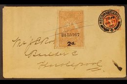 1900 (17 Jan) Cover Bearing QV ½d Vermilion Tied By West Hartlepool Cds; Alongside London & North Western Railway Compan - Sonstige & Ohne Zuordnung